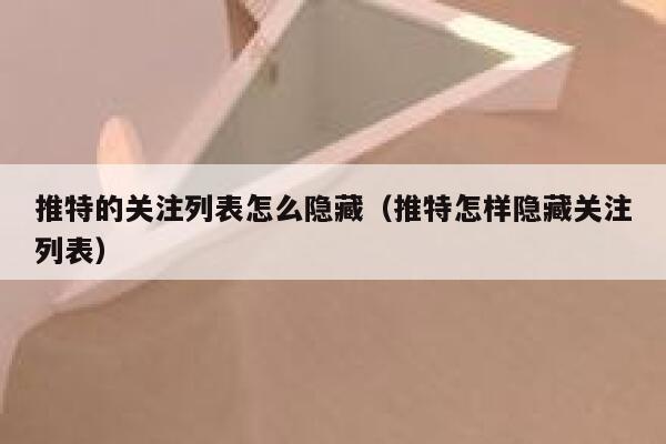 推特的关注列表怎么隐藏（推特怎样隐藏关注列表） 第1张