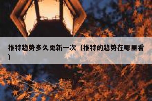 推特趋势多久更新一次（推特的趋势在哪里看） 第1张
