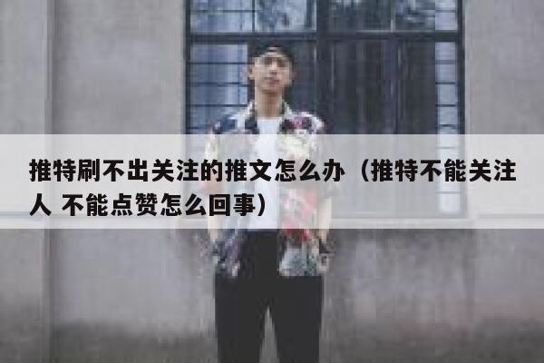 推特刷不出关注的推文怎么办（推特不能关注人 不能点赞怎么回事） 第1张