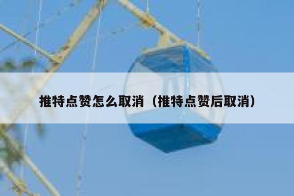 推特点赞怎么取消（推特点赞后取消） 第1张