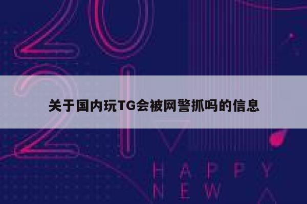 关于国内玩TG会被网警抓吗的信息 第1张
