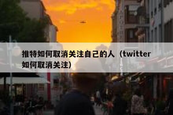 推特如何取消关注自己的人（twitter如何取消关注） 第1张