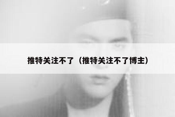 推特关注不了（推特关注不了博主） 第1张