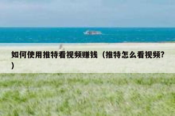如何使用推特看视频赚钱(推特怎么看视频?) 第1张 如何使用推特看视频赚钱(推特怎么看视频?) 第1张