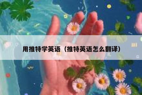 用推特学英语（推特英语怎么翻译） 第1张