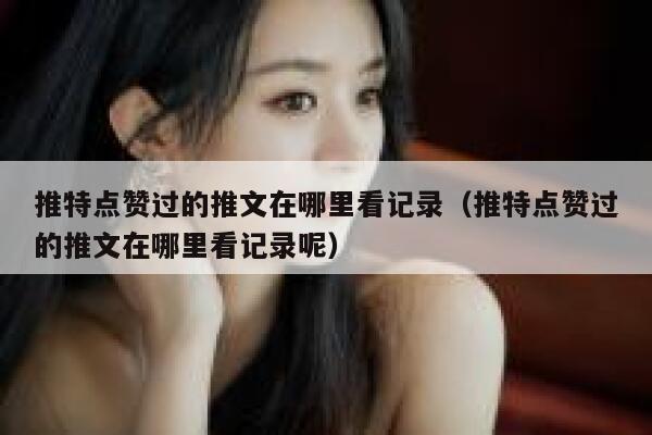 推特点赞过的推文在哪里看记录（推特点赞过的推文在哪里看记录呢） 第1张