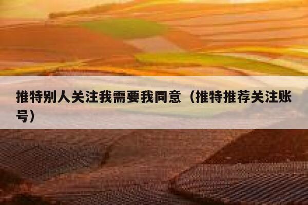 推特别人关注我需要我同意(推特推荐关注账号) 第1张 推特别人关注我需要我同意(推特推荐关注账号) 第1张