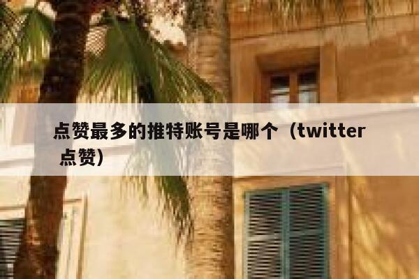 点赞最多的推特账号是哪个（twitter 点赞） 第1张