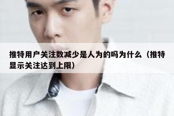 推特用户关注数减少是人为的吗为什么（推特显示关注达到上限） 第1张