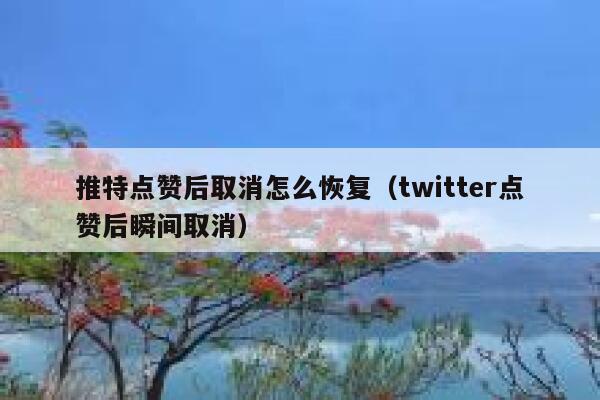 推特点赞后取消怎么恢复（twitter点赞后瞬间取消） 第1张