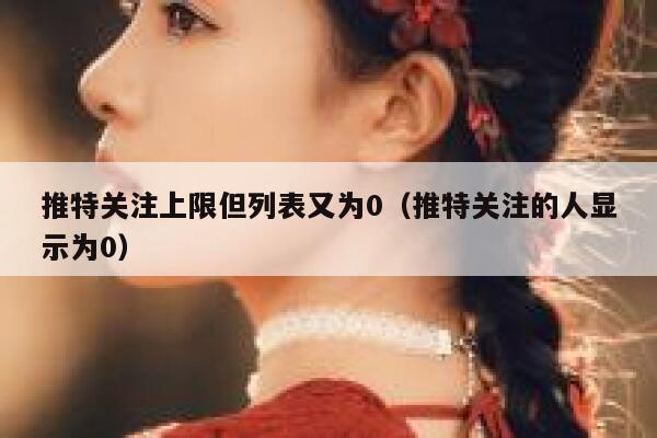 推特关注上限但列表又为0（推特关注的人显示为0） 第1张