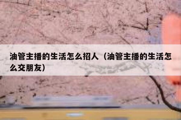 油管主播的生活怎么招人（油管主播的生活怎么交朋友） 第1张