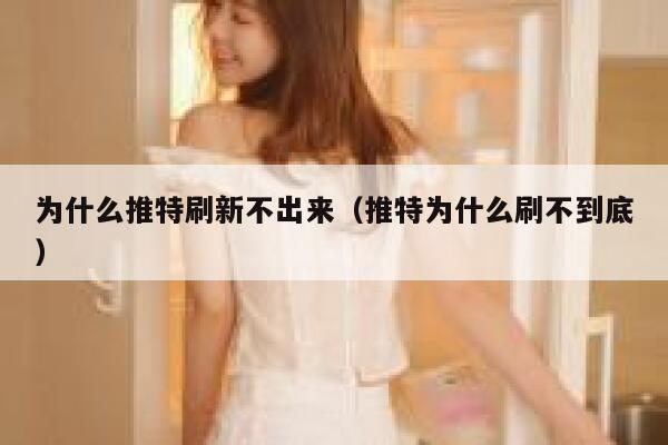 为什么推特刷新不出来(推特为什么刷不到底) 第1张 为什么推特刷新不出来(推特为什么刷不到底) 第1张