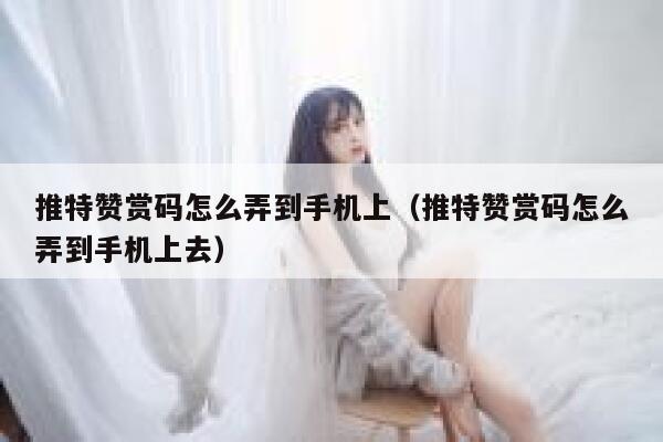 推特赞赏码怎么弄到手机上(推特赞赏码怎么弄到手机上去) 第1张 推特赞赏码怎么弄到手机上(推特赞赏码怎么弄到手机上去) 第1张