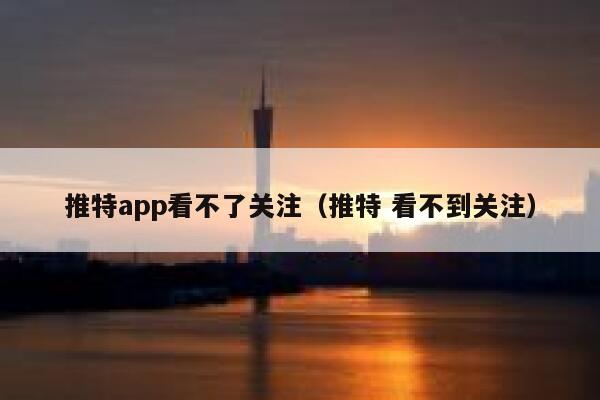 推特app看不了关注（推特 看不到关注） 第1张