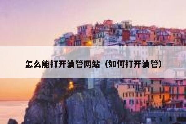 怎么能打开油管网站（如何打开油管） 第1张