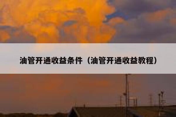 油管开通收益条件（油管开通收益教程） 第1张