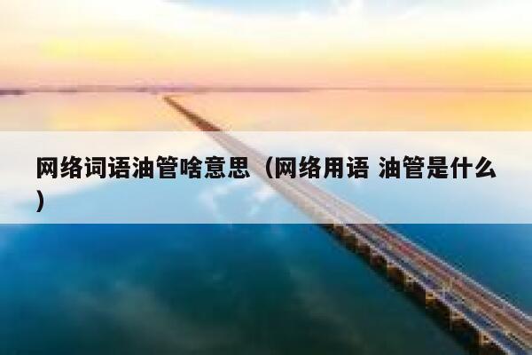 网络词语油管啥意思（网络用语 油管是什么） 第1张