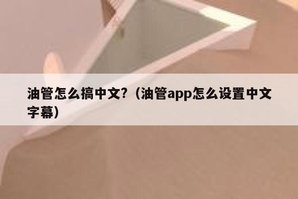油管怎么搞中文?（油管app怎么设置中文字幕） 第1张