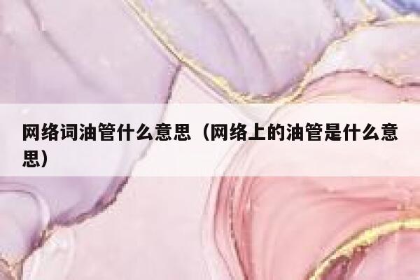 网络词油管什么意思(网络上的油管是什么意思) 第1张 网络词油管什么意思(网络上的油管是什么意思) 第1张
