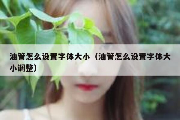 油管怎么设置字体大小（油管怎么设置字体大小调整） 第1张
