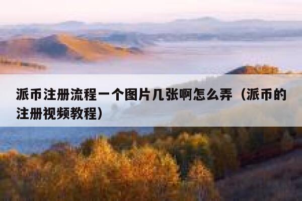 派币注册流程一个图片几张啊怎么弄（派币的注册视频教程） 第1张