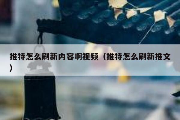 推特怎么刷新内容啊视频(推特怎么刷新推文) 第1张 推特怎么刷新内容啊视频(推特怎么刷新推文) 第1张
