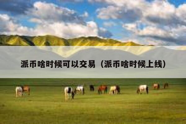 派币啥时候可以交易（派币啥时候上线） 第1张