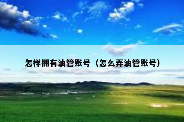 怎样拥有油管账号(怎么弄油管账号) 第1张 怎样拥有油管账号(怎么弄油管账号) 第1张