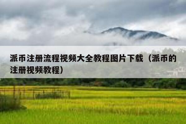派币注册流程视频大全教程图片下载(派币的注册视频教程) 第1张 派币注册流程视频大全教程图片下载(派币的注册视频教程) 第1张
