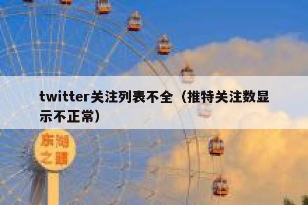 twitter关注列表不全(推特关注数显示不正常) 第1张 twitter关注列表不全(推特关注数显示不正常) 第1张
