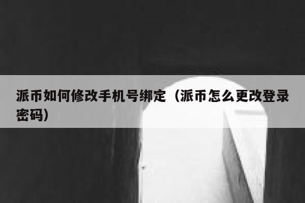 派币如何修改手机号绑定（派币怎么更改登录密码） 第1张