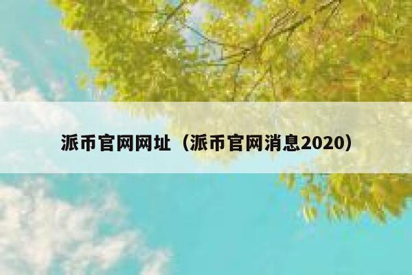 派币官网网址（派币官网消息2020） 第1张