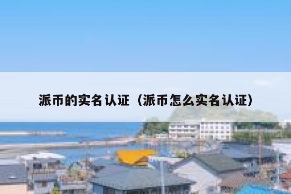 派币的实名认证（派币怎么实名认证） 第1张