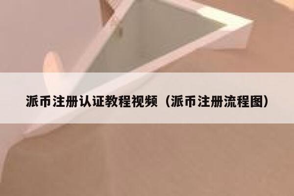 派币注册认证教程视频（派币注册流程图） 第1张