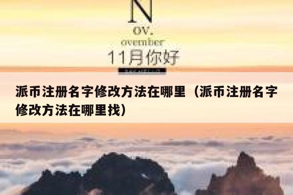 派币注册名字修改方法在哪里（派币注册名字修改方法在哪里找） 第1张