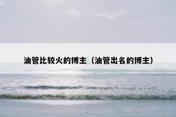 油管比较火的博主（油管出名的博主） 第1张