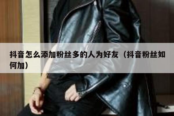 抖音怎么添加粉丝多的人为好友（抖音粉丝如何加） 第1张