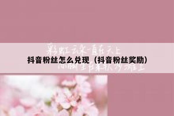 抖音粉丝怎么兑现（抖音粉丝奖励） 第1张