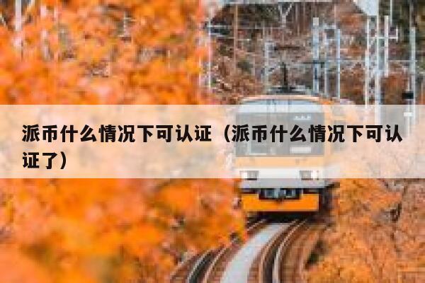 派币什么情况下可认证（派币什么情况下可认证了） 第1张