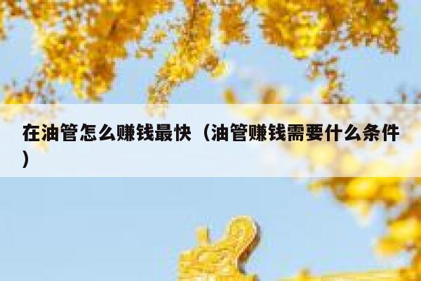在油管怎么赚钱最快（油管赚钱需要什么条件） 第1张