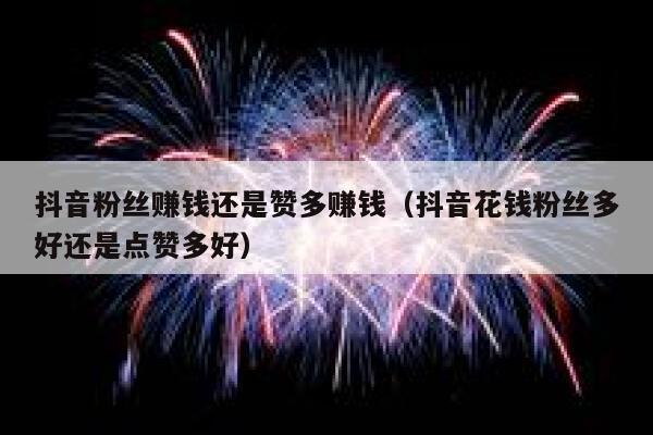 抖音粉丝赚钱还是赞多赚钱（抖音花钱粉丝多好还是点赞多好） 第1张