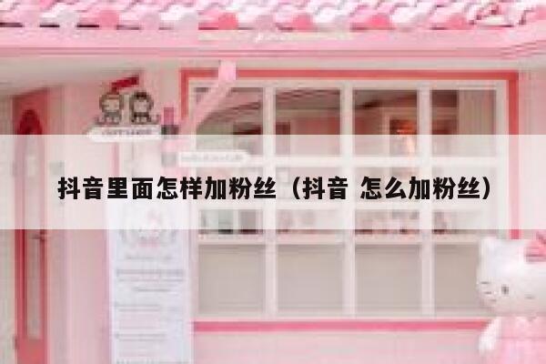 抖音里面怎样加粉丝（抖音 怎么加粉丝） 第1张