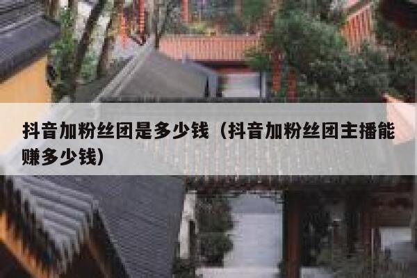 抖音加粉丝团是多少钱（抖音加粉丝团主播能赚多少钱） 第1张
