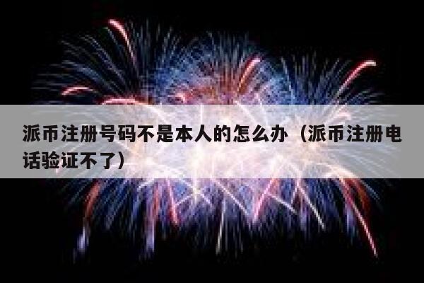 派币注册号码不是本人的怎么办（派币注册电话验证不了） 第1张