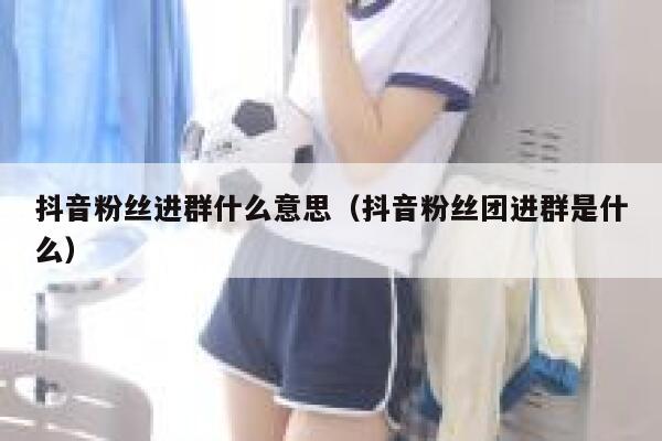抖音粉丝进群什么意思（抖音粉丝团进群是什么） 第1张
