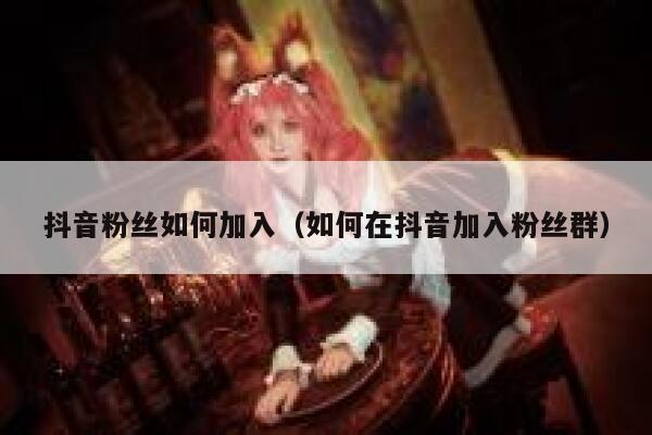 抖音粉丝如何加入（如何在抖音加入粉丝群） 第1张