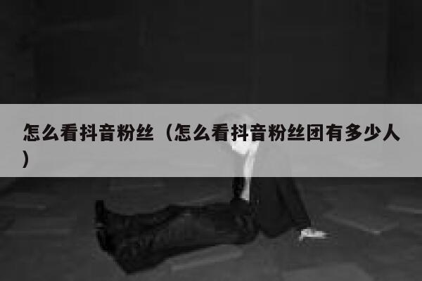 怎么看抖音粉丝（怎么看抖音粉丝团有多少人） 第1张