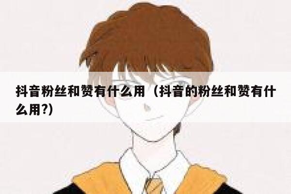 抖音粉丝和赞有什么用（抖音的粉丝和赞有什么用?） 第1张
