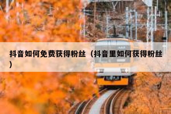 抖音如何免费获得粉丝（抖音里如何获得粉丝） 第1张